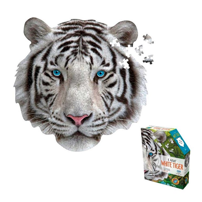 Пазлы  300 дет. фигурные "Белый тигр" 10+