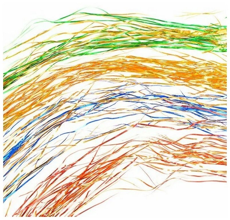 Дождик новогодний 2м. цв. цветной двусторонний 75мм