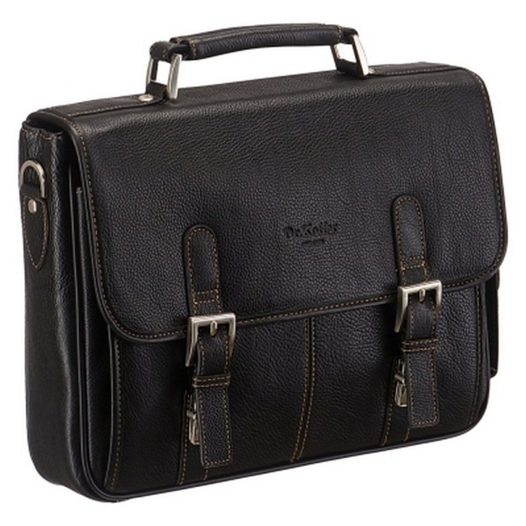 Портфель Dr.Koffer нат. кожа, черный хит