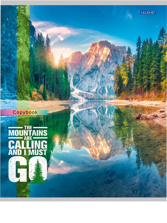 Тетрадь 96 лист лин. А5 на скрепке Legend "ЗАХВАТЫВАЮЩИЕ ВИДЫ-1" цвет. мелов. обл.ожка