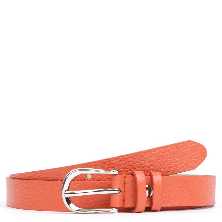 Ремень FABRETTI женский, натуральная кожа, размер 120, оранжевый