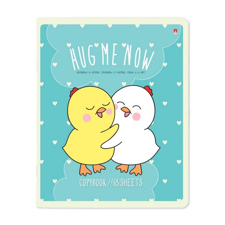 Тетрадь 48 лист кл. А5 на скрепке "ОБНИМАШКИ" 5 ВИДОВ