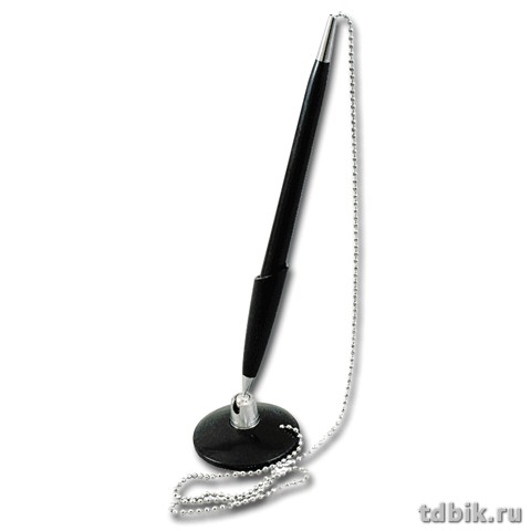 Ручка шариковая настольная  с цепочкой черный корпус Beifa