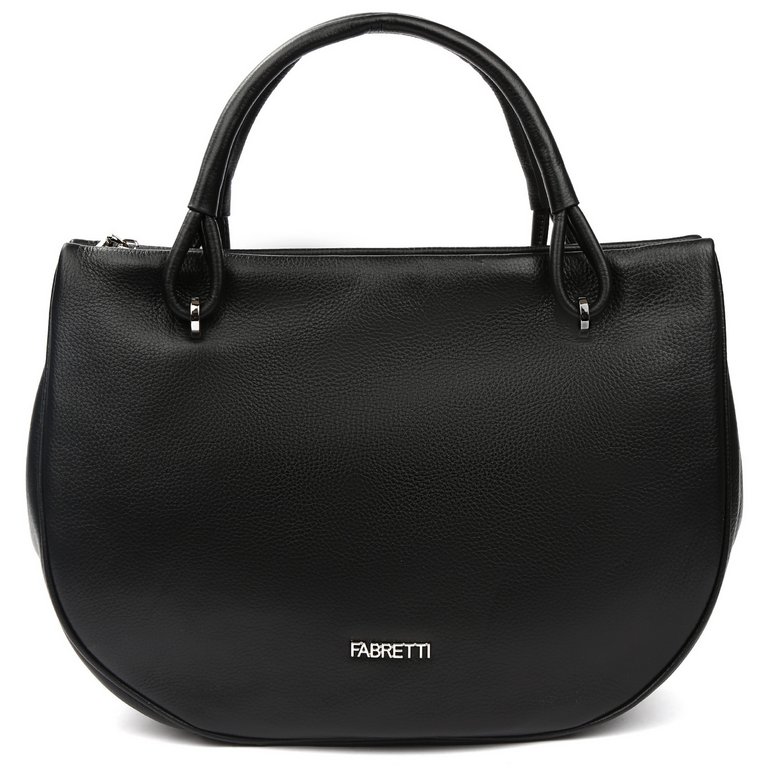 Сумка женская FABRETTI 34х24х13 см, нат. кожа, черный