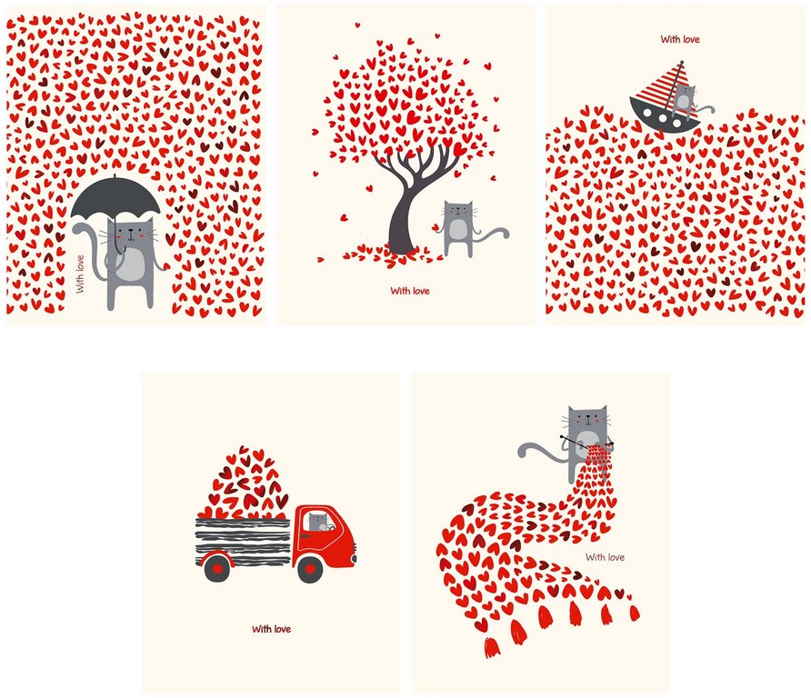 Тетрадь 48 лист кл. А5 на скрепке "Сердечки" (с доп. лист.)