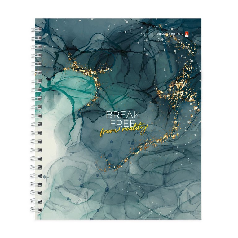 Тетрадь 80 лист кл. А5 на гребне "Мрамор" 5 ВИДОВ