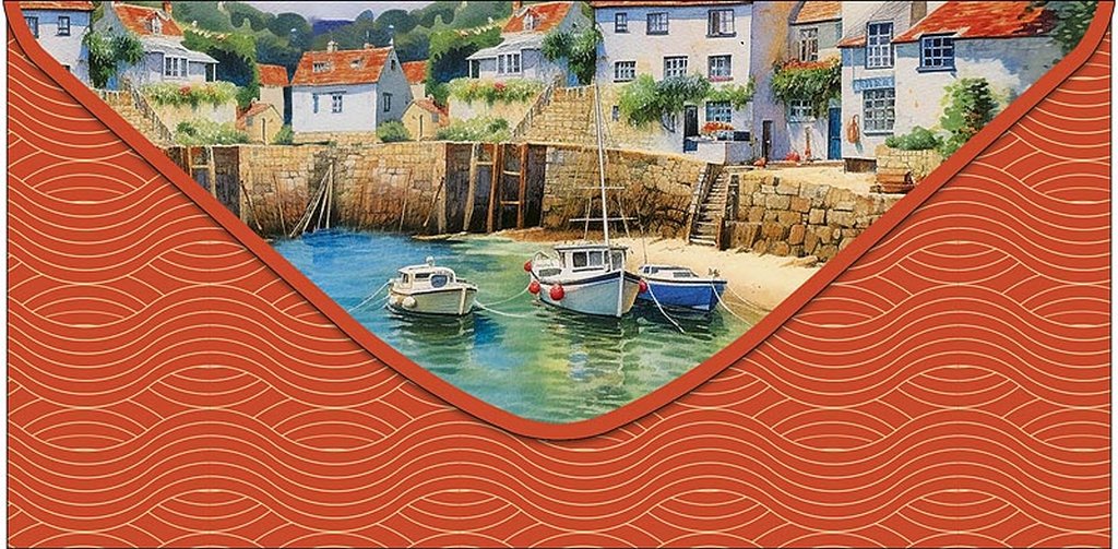 Конверт (для денег) без надписи (пейзаж)