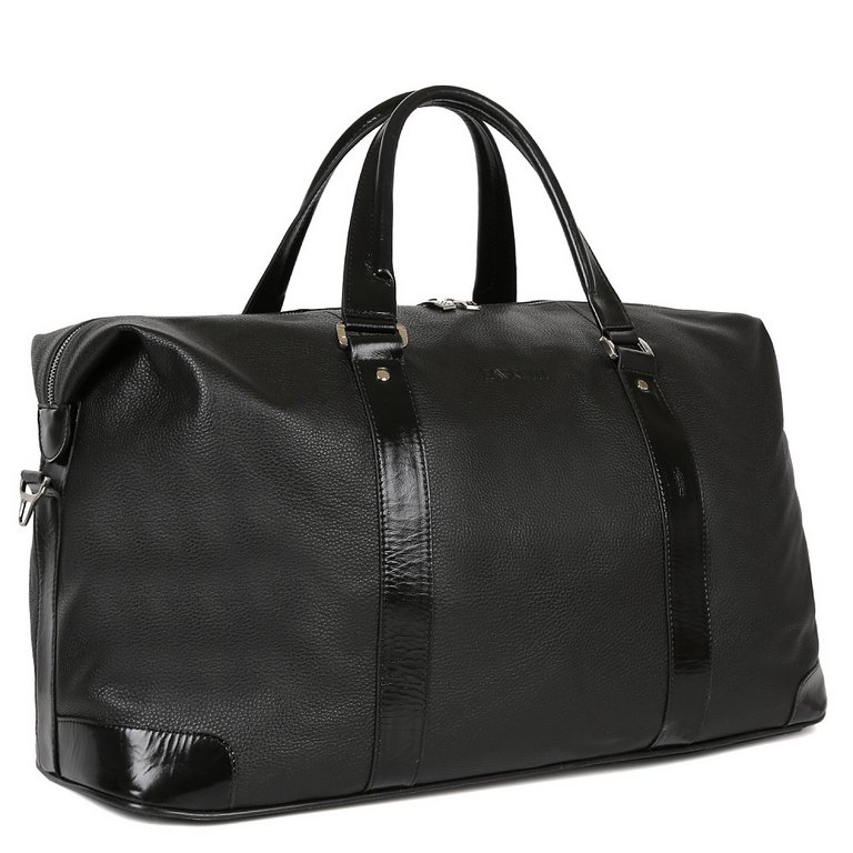 Сумка дорожная FABRETTI 53,5*28*23, нат. кожа, черный