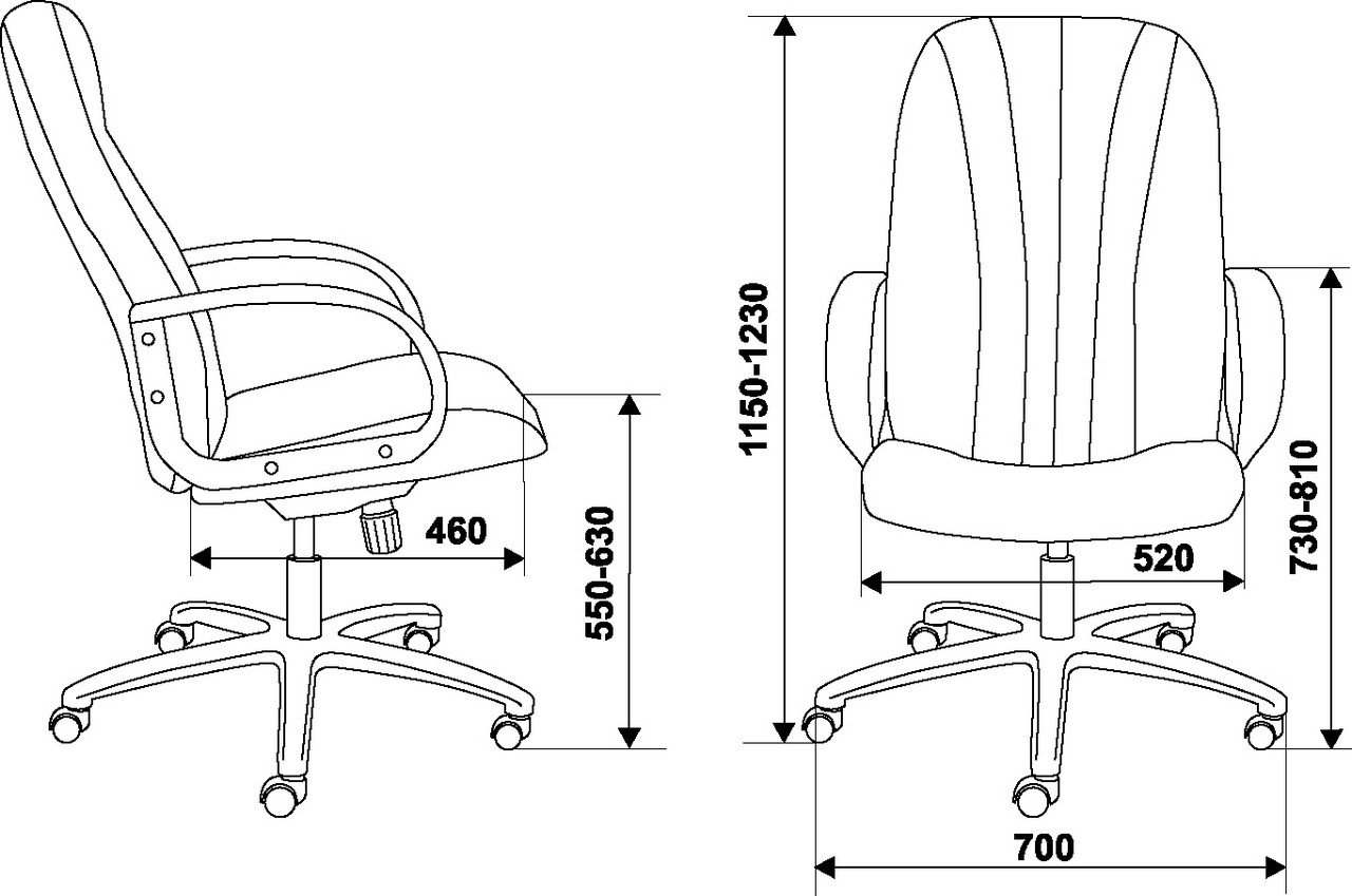 Кресло руководителя Т-898AXSN (ткань черная) до 120 кг
