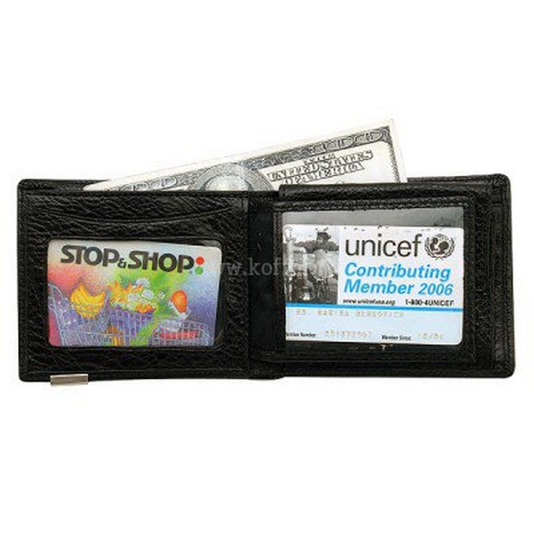 Портмоне Dr.Koffer 12*9,5см, нат. кожа, черный