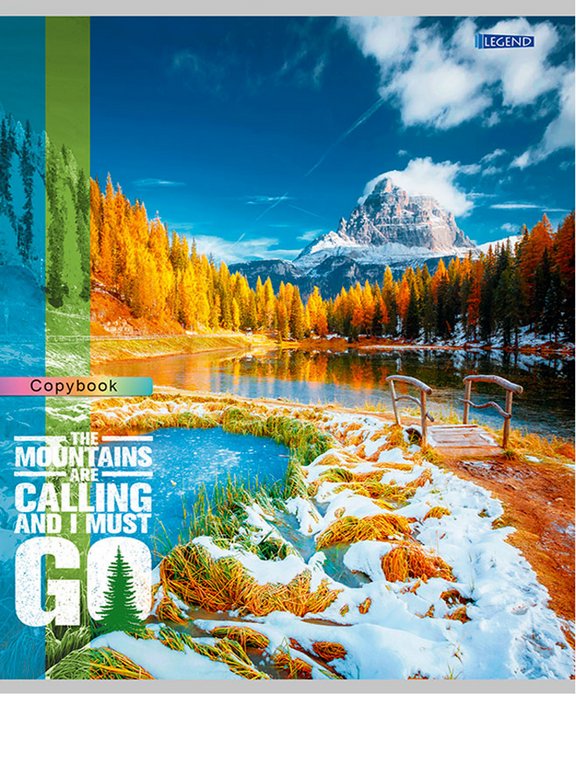 Тетрадь 96 лист лин. А5 на скрепке Legend "ЗАХВАТЫВАЮЩИЕ ВИДЫ-1" цвет. мелов. обл.ожка