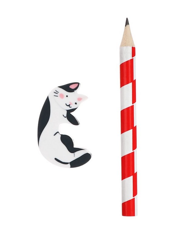 Набор канц. принадлежностей "Funny Cat", 3 предмета (ластик, точилка, карандаш) deVENTE