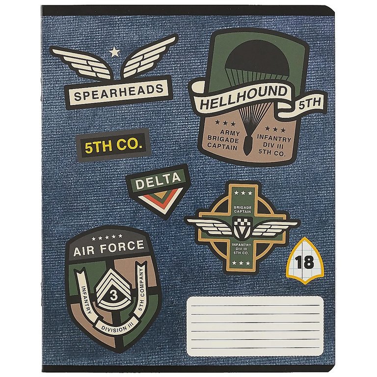 Тетрадь 18 лист кл. А5 "Шевроны"