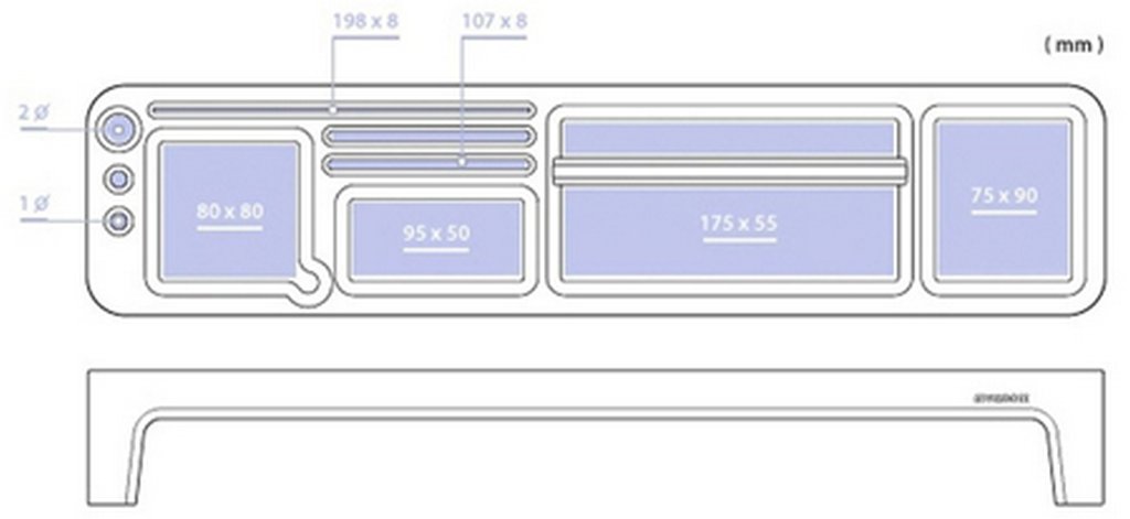 Подставка наст д/канц. принадлеж. Sysmax, 11 отд. темно-серая