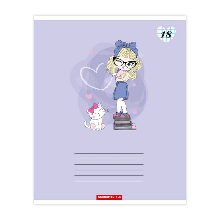 Тетрадь 18 лист кл. А5 на скрепке"Я самая"