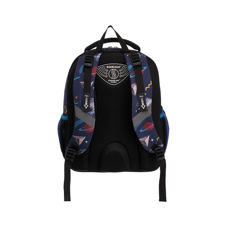 Рюкзак школьный для мальчика ErichKrause ErgoLine 15L "Cosmonaut" 39*28*14 см, синий