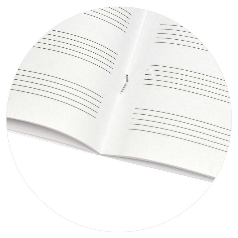 Тетрадь для нот 24 л., А5 на скрепке "Уличный музыкант" для младших классов вертикальная