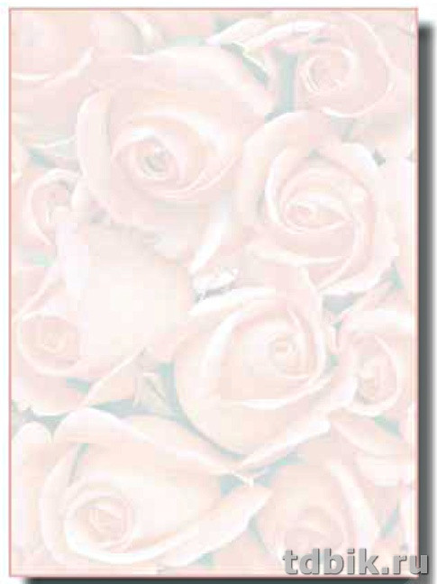 Бумага для дизайнерских работ DECAdry с нанесенным дизайном А4 90г/м 20 л/уп, Ковер из роз