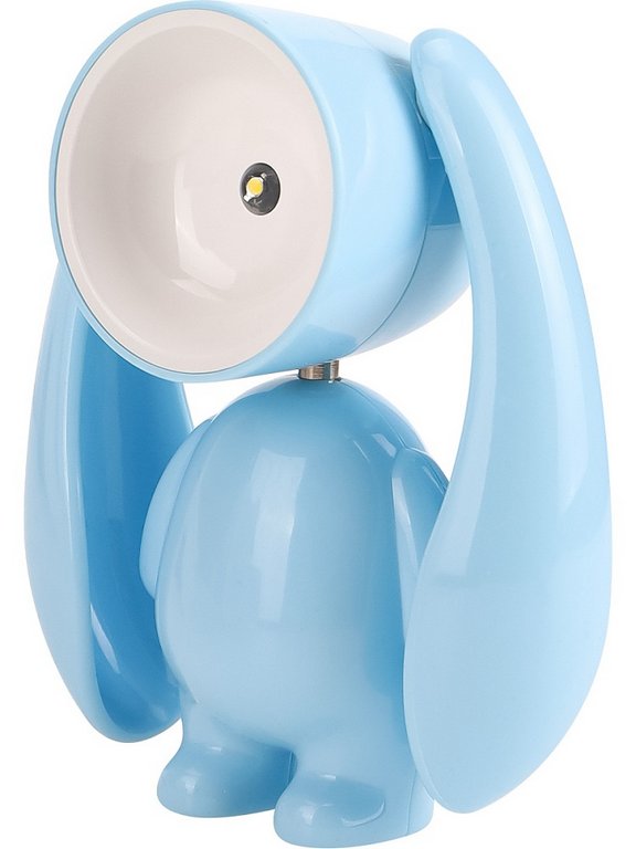 Светильник "Механический зайка" 8,5*7,5 см, пластик, голубой  (батарейки в комплекте)