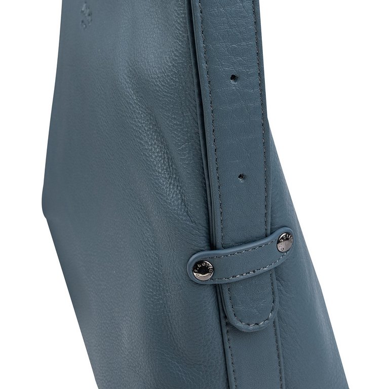 Сумка женская Dr.Koffer 32х23х12см см, нат.кожа голубая