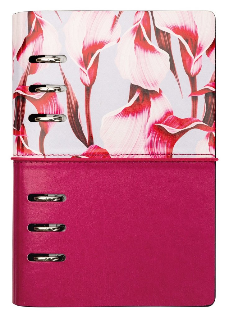 Записная книжка 135*190 мм, 240 стр., Infolio "Joy", розовая, кольцевой м-м