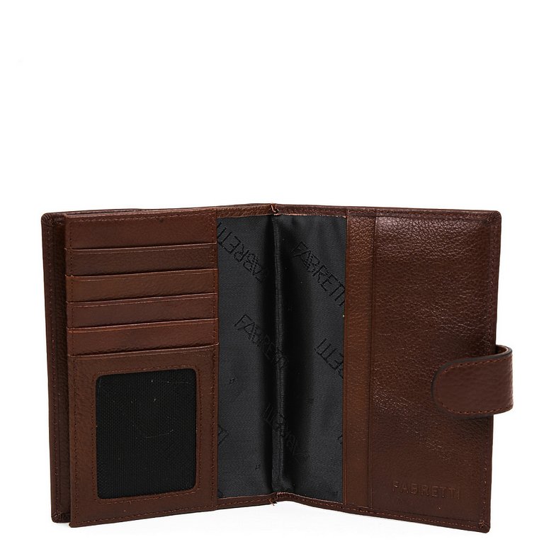 Обложка для документов FABRETTI мужская, нат. кожа, 11*13,8*2,2см, коричневый