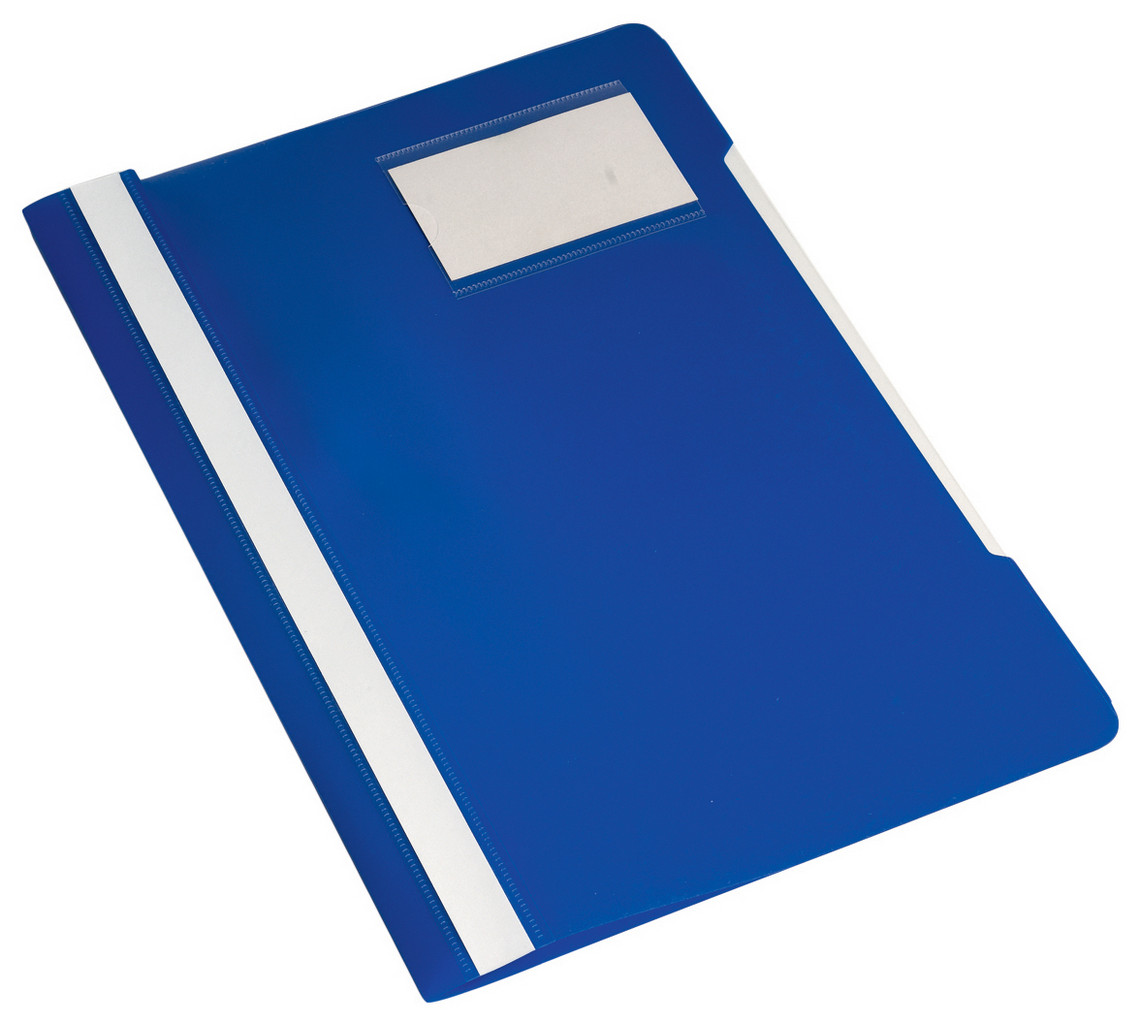 Папка-скоросшиватель А4 пластик (0,12/0,16 мм) с отд. для визиток, цвета в ассортименте Бюрократ