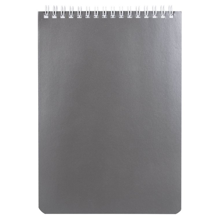 Блокнот А5  60л., 148*210 мм, на гребне BRAUBERG "Серебро" клетка