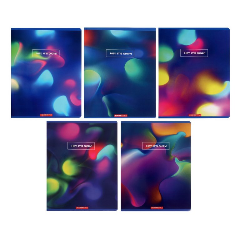 Тетрадь 96 лист кл. А5 на скрепке "Блики"