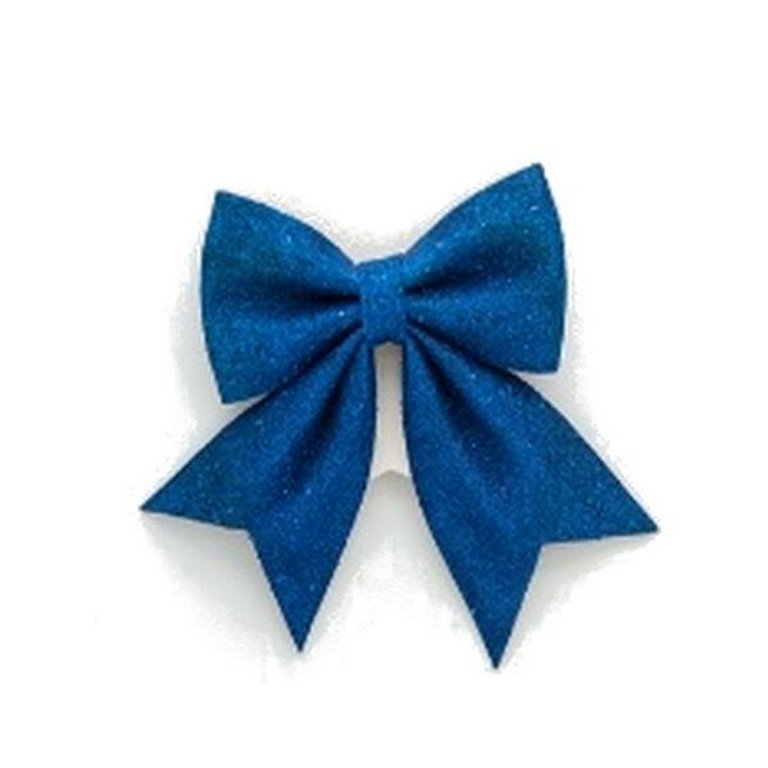 Бант синий  1 шт, 15,5*18 см
