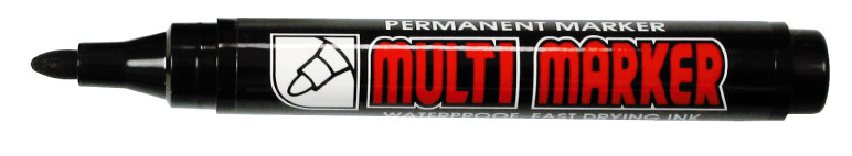 Маркер перманентный  3 мм Crown круглый, черный