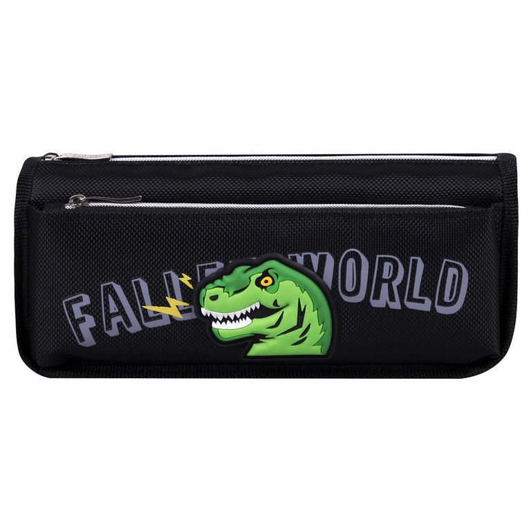 Пенал  для мальчика Юнландия "Dino doom" 21*6*9 см черный