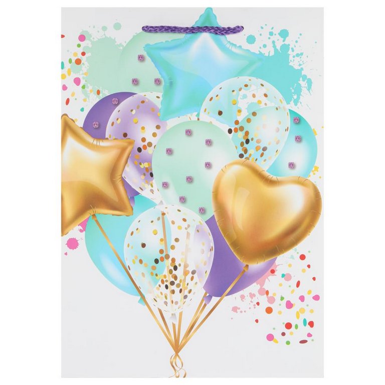 Пакет бумажный 26*32см ламинированный "Шары" ЧУДО ПРАЗДНИК