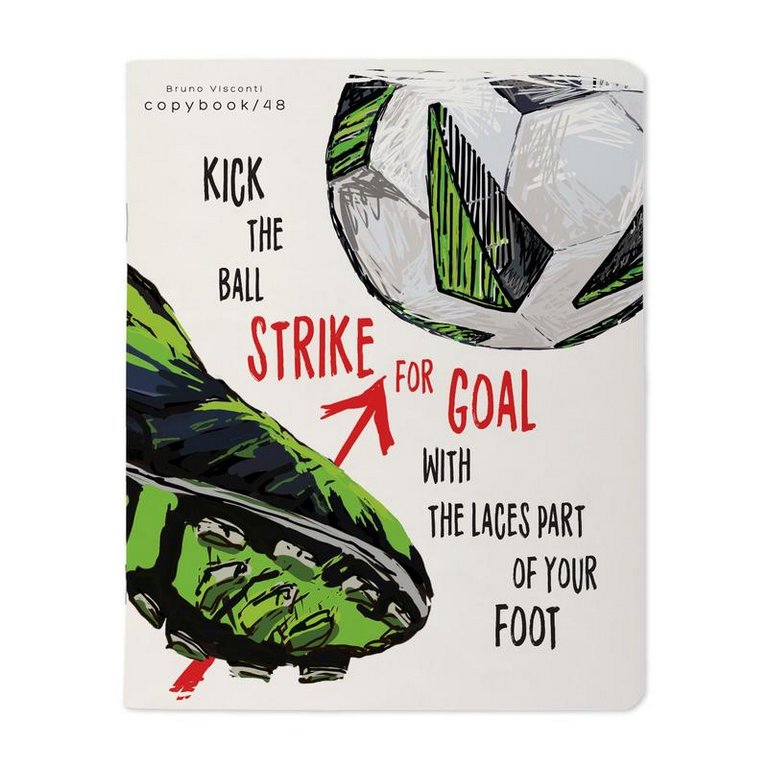 Тетрадь 160 лист кл. А5 на кольцах со сменным блоком "FOOTBALL. Black and white"