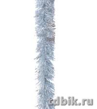 Мишура d  35мм, длина 1м "Праздничная" цвет серебро MOROZCO