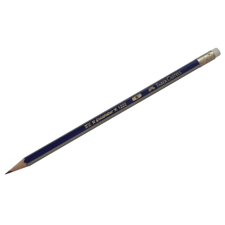 Карандаш ч/г B Faber-Castell "Goldfaber 1222" с ластиком
