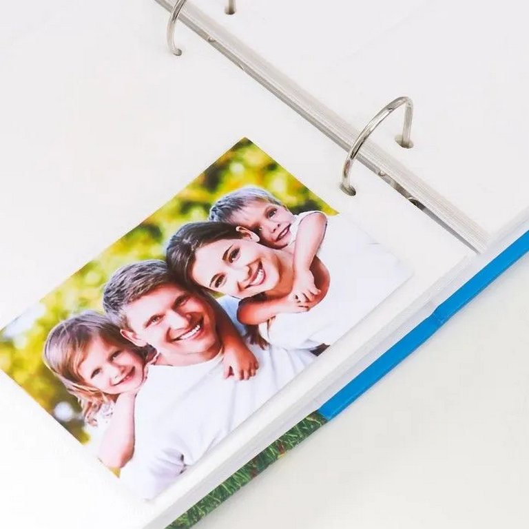 Фотоальбом 500 фото 10*15см "Deep blue" на кольцах, обложка картон