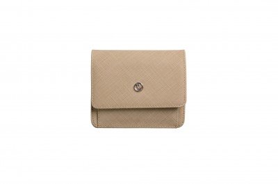 Портмоне D.Morelli женское "Одри"  мини, нат.кожа, бежевое
