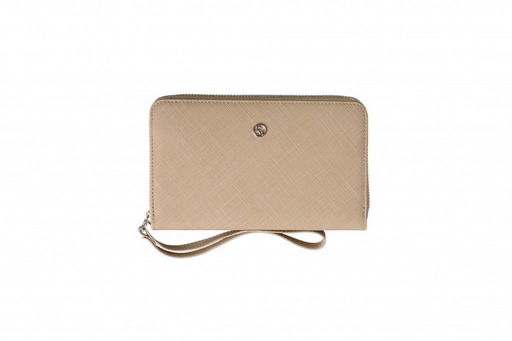 Портмоне D.Morelli женское "Одри" на молнии, нат.кожа, беж