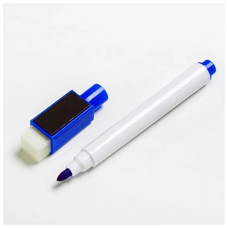 Маркер для доски на водной основе 2мм (с губкой) синий