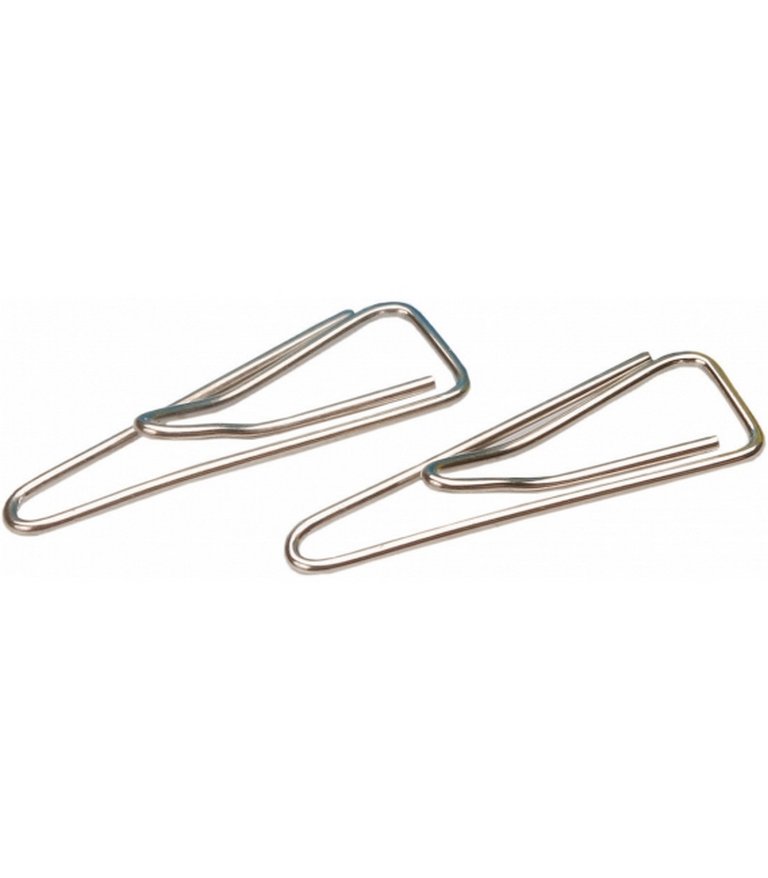 Скрепки 28 мм 100 шт/уп оцинкованные треугольные с загнут. краем Attomex