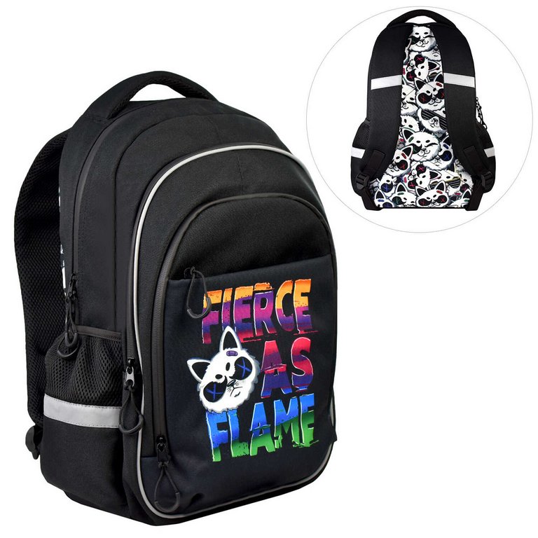 Рюкзак школьный для мальчика Феникс+ "Кот-крутыш" 44*31*16 см, полиэстер