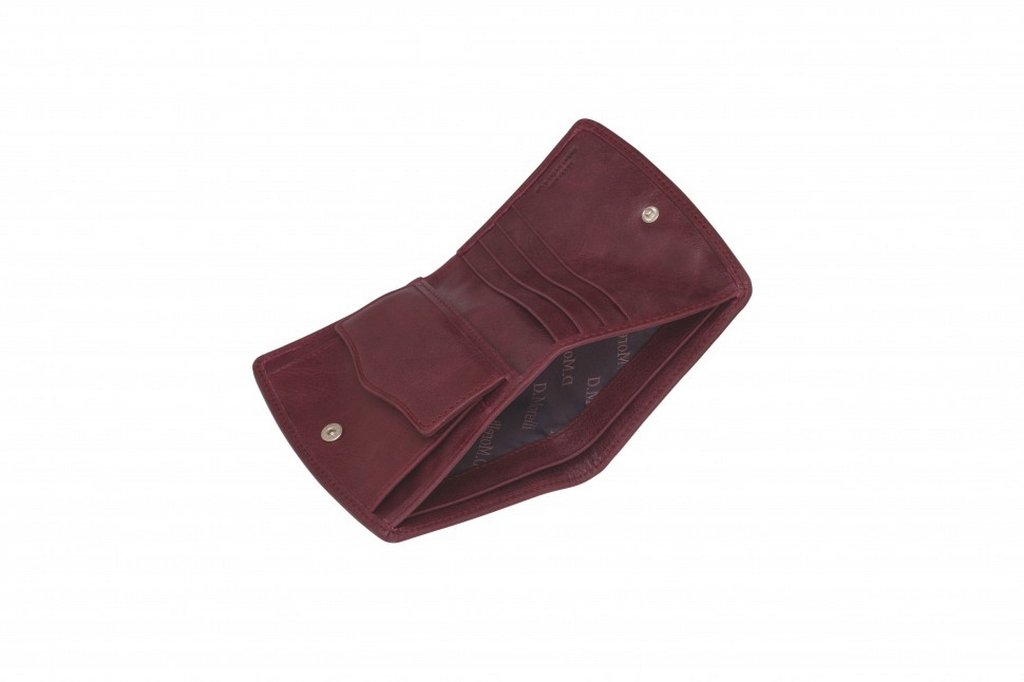 Портмоне D.Morelli женское "Сюита" среднее нат. кожа,  бордо