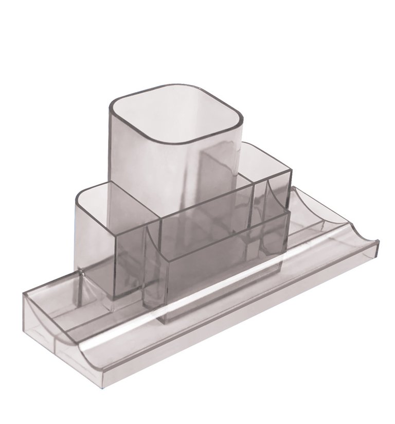 Подставка наст д/канц. принадлеж. inФормат 7 отд. прозрачно-дымчатая