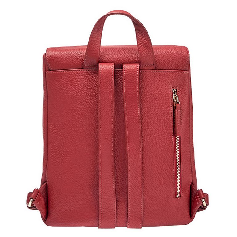 Рюкзак женский Dr.Koffer, нат. кожа, красный