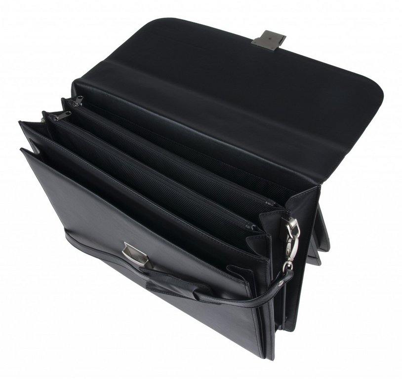 Портфель "Alliance" кож. зам. черный 42*31*14см