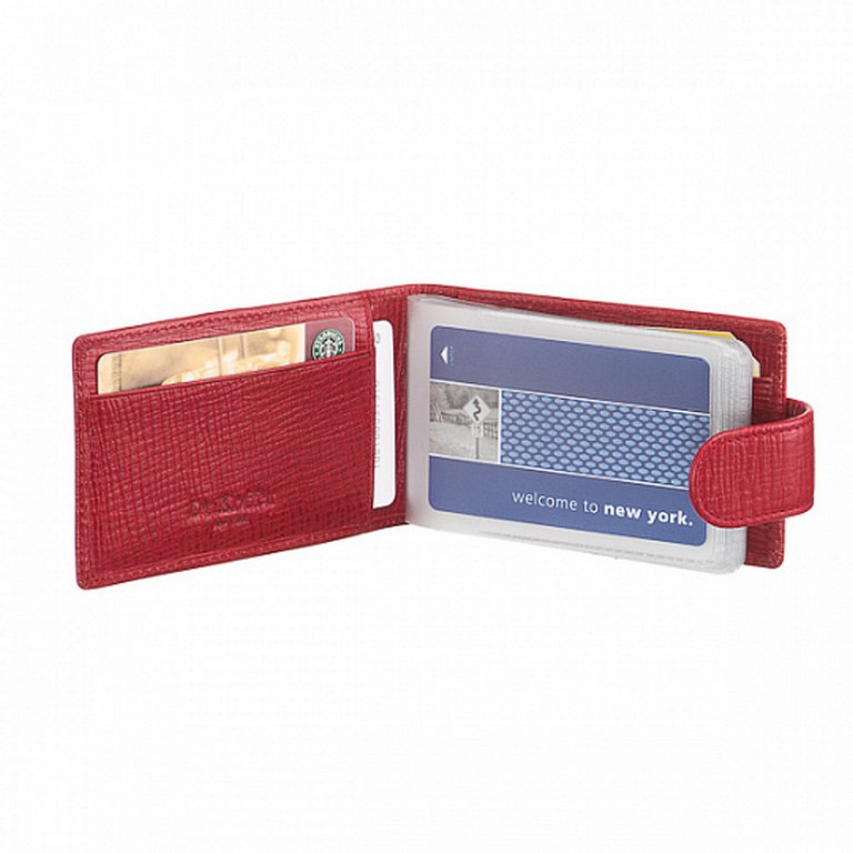 Визитница Dr.Koffer 11*7см на 48 визиток, красный