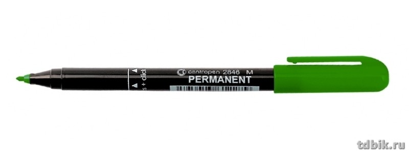 Маркер перманентный  1,0 мм Centropen круглый, зеленый