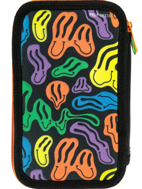 Пенал 3 отд. для мальчика Prof-Press "Кривые смайлики" 190*115 (ткань)