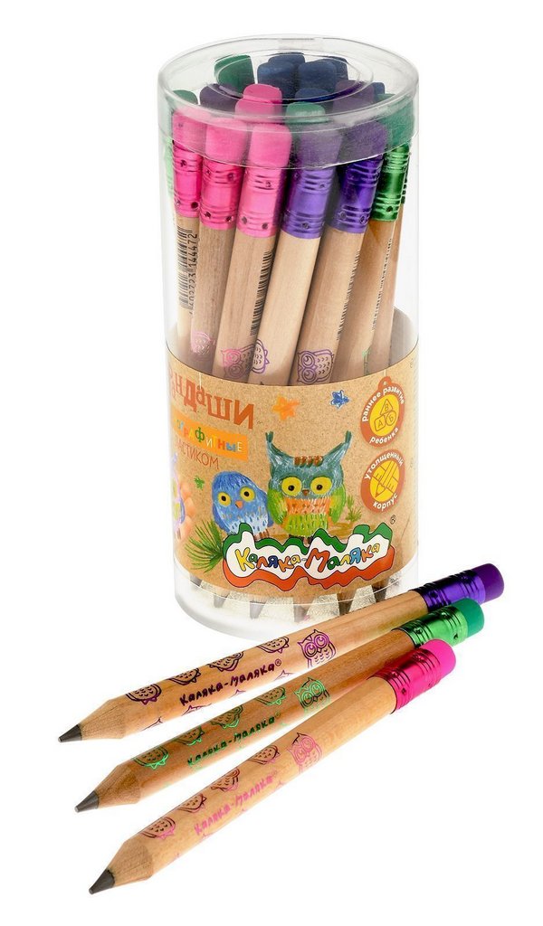 Карандаш ч/г HB Каляка-Маляка "Jumbo" с ластиком